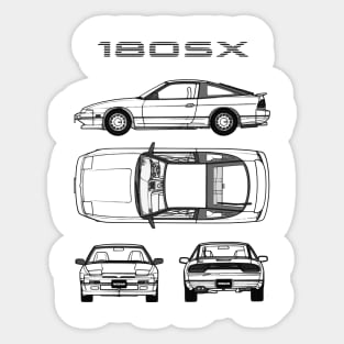 Nissan 180SX Blueprint Sticker